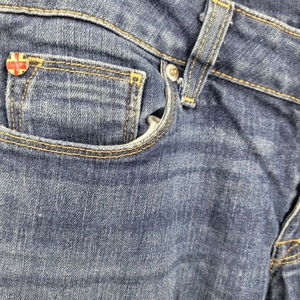 Y2K Hudson Krista Low Rise Jeans Sz 26 Indie Sleaze Streetwear Super‎ Skinny - Picture 6 of 13